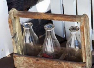 Botellas de leche antiguas