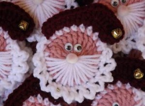 Patrón de crochet de adorno de Papá Noel gratis