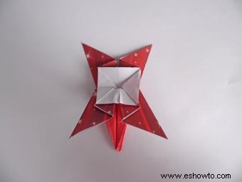 Estrellas navideñas de origami