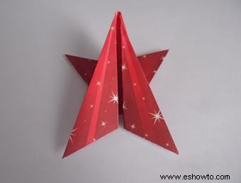 Estrellas navideñas de origami