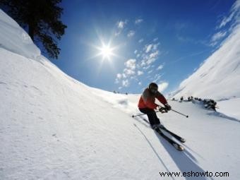 Imágenes de esquí en la nieve