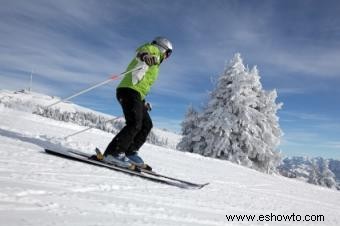 Imágenes de esquí en la nieve