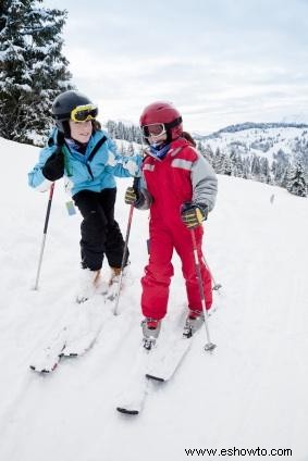 Imágenes de esquí en la nieve