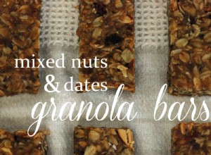 Barras de granola mixtas de frutos secos y dátiles 