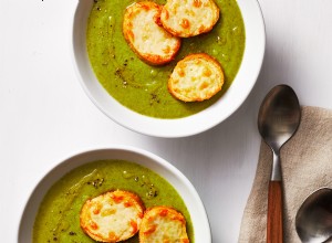 Sopa De Brócoli Con Crutones De Queso Cheddar 