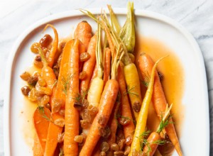 Zanahorias estofadas con naranja y pasas 