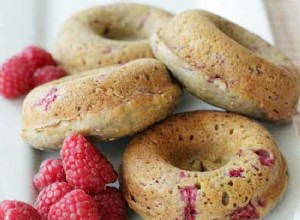 Rosquillas de frambuesa y limón al horno 