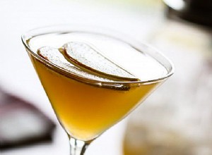 Martini con ponche de sidra de manzana 