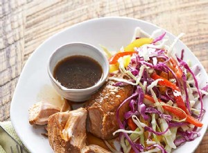 Costillas a las cinco especias con ensalada de repollo 