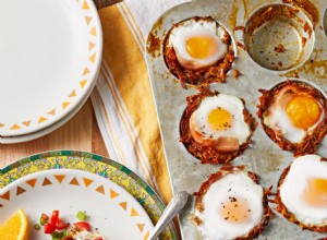 Nidos de patata dulce hash brown 