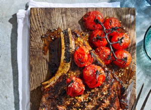 Filetes de chuletón asados ​​al revés 