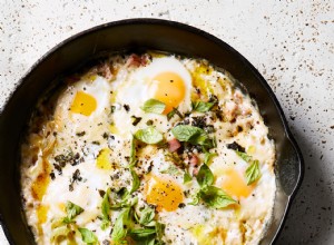 Huevos Asados ​​A La Sartén Y Jamón 