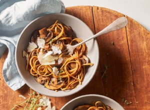 Linguine cremoso de ajo asado y champiñones 