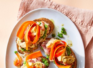 Tostadas De Guisantes Y Alcachofas 