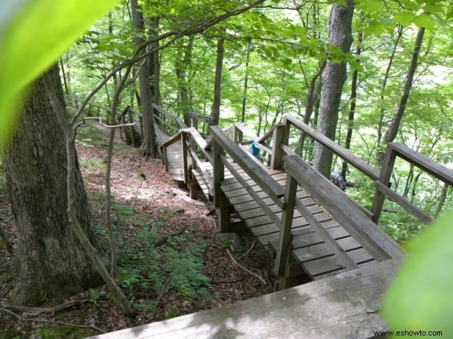 De visita en el parque estatal Clifty Falls, Indiana