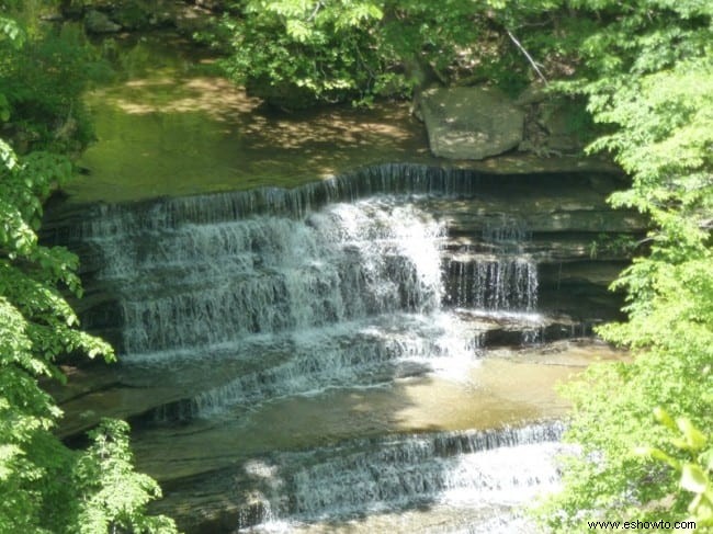 De visita en el parque estatal Clifty Falls, Indiana